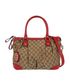 Medium Sukey Tote Bag, &pound;450, Handbags, Beige/Red, Canvas/Leather, Front view